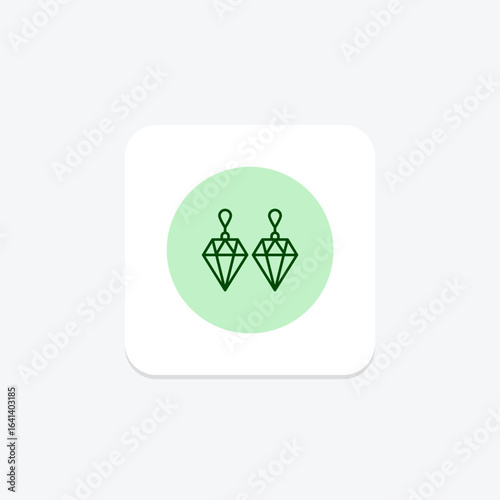 Diamond And Sapphire Earrings, vector, pixel perfect, illustrator file