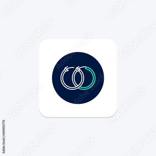 Gold Hoop Earrings, vector, pixel perfect, illustrator file