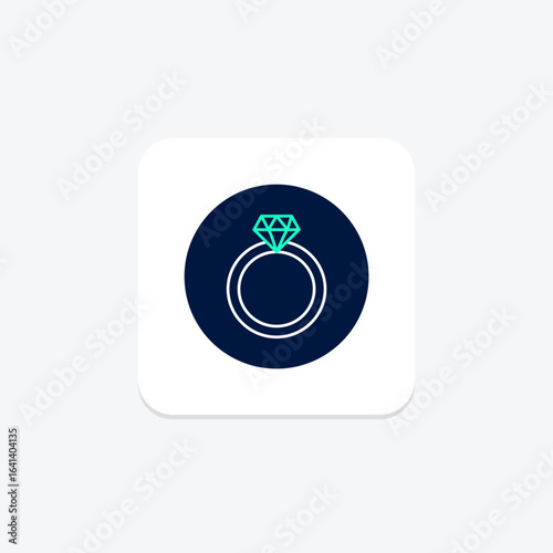 Diamond Flower Ring, vector, pixel perfect, illustrator file