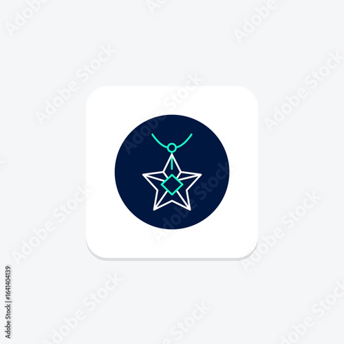Diamond Star Pendant, vector, pixel perfect, illustrator file