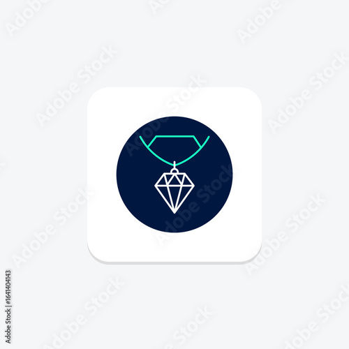 Diamond Initial Pendant, vector, pixel perfect, illustrator file