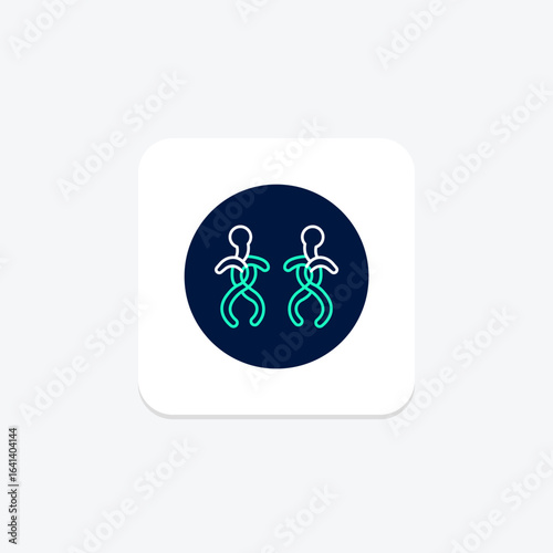 Gold Knot Earrings, vector, pixel perfect, illustrator file