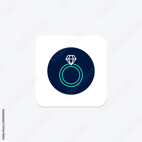 Emerald And Diamond Ring, vector, pixel perfect, illustrator file