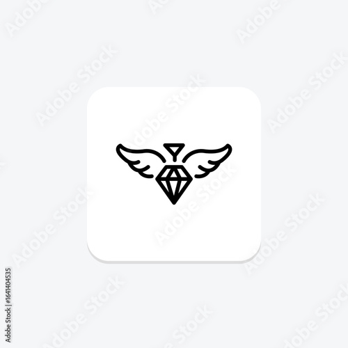 Diamond Wing Pendant, vector, pixel perfect, illustrator file