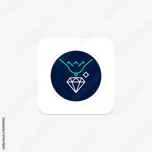 Diamond Crown Pendant, vector, pixel perfect, illustrator file