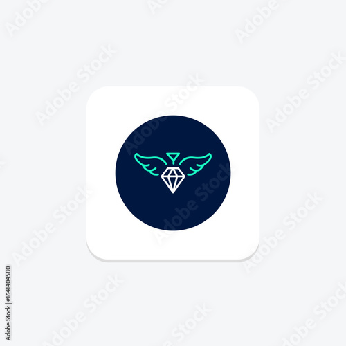 Diamond Wing Pendant, vector, pixel perfect, illustrator file