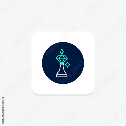 Diamond Chess Piece Pendant, vector, pixel perfect, illustrator file