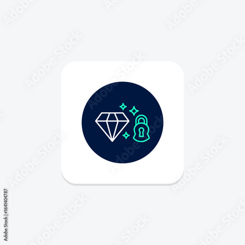 Diamond Lock And Key Set, vector, pixel perfect, illustrator file