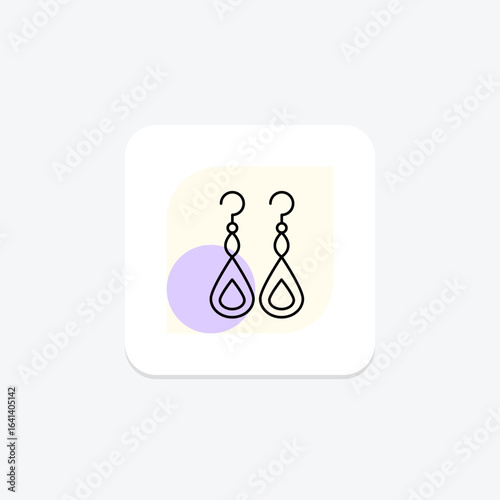 Opal Earrings, vector, pixel perfect, illustrator file