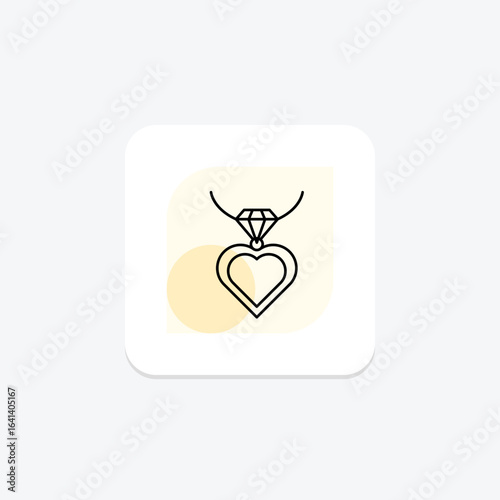 Diamond Heart Pendant, vector, pixel perfect, illustrator file