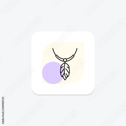 Gold Feather Pendant, vector, pixel perfect, illustrator file