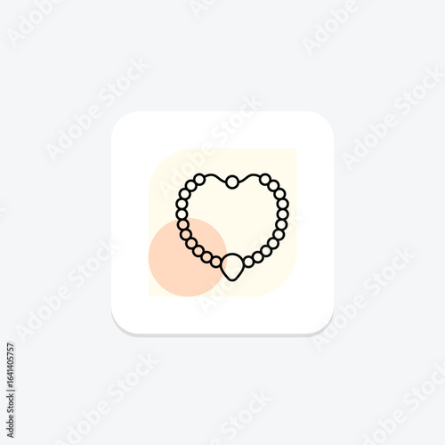 Pearl And Diamond Necklace, vector, pixel perfect, illustrator file