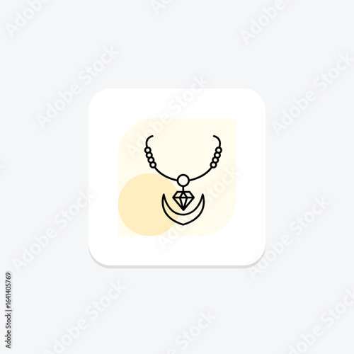 Diamond Anchor Necklace, vector, pixel perfect, illustrator file