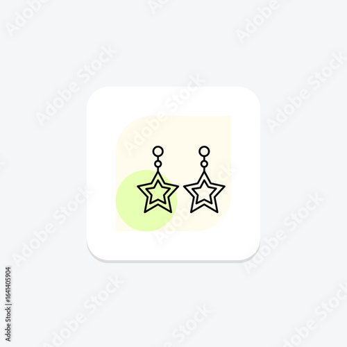 Silver Star Earrings, vector, pixel perfect, illustrator file