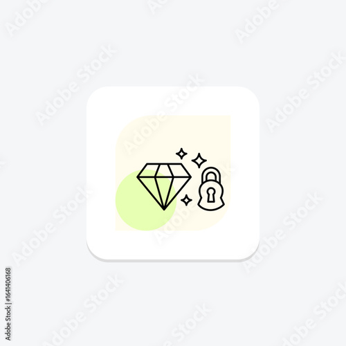Diamond Lock And Key Set, vector, pixel perfect, illustrator file