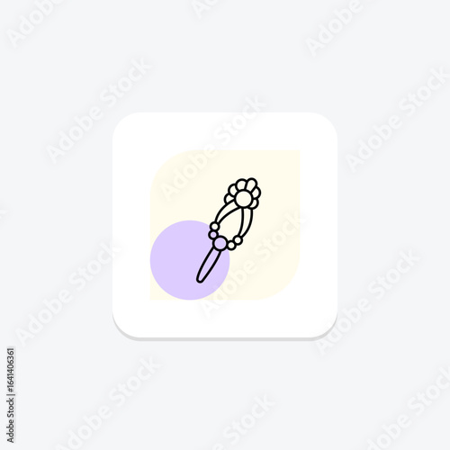 Pearl And Diamond Hairpin, vector, pixel perfect, illustrator file