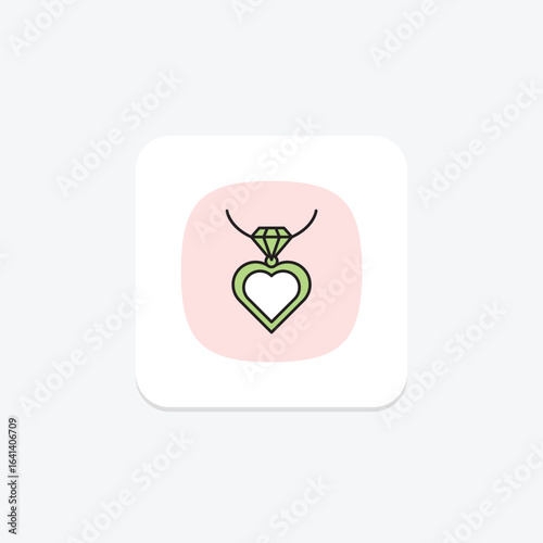 Diamond Heart Pendant, vector, pixel perfect, illustrator file