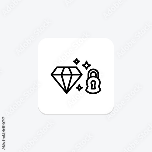 Diamond Lock And Key Set, vector, pixel perfect, illustrator file
