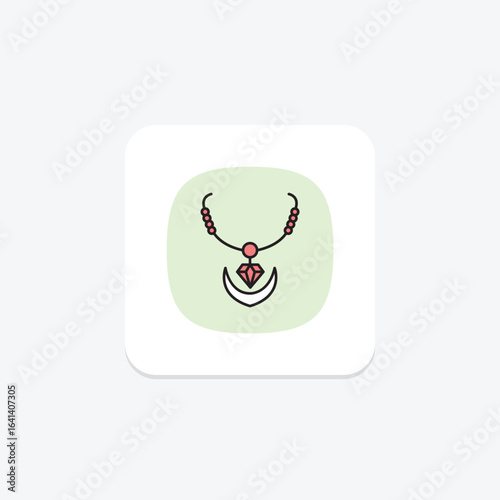 Diamond Anchor Necklace, vector, pixel perfect, illustrator file