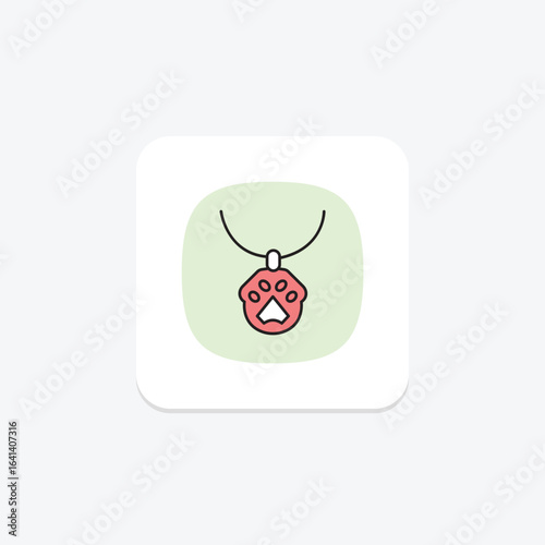 Diamond Paw Print Pendant, vector, pixel perfect, illustrator file