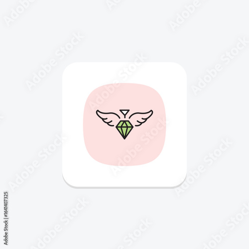 Diamond Wing Pendant, vector, pixel perfect, illustrator file