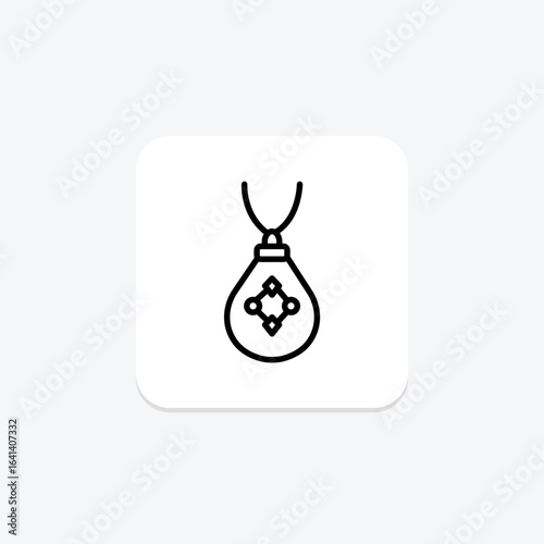 Labradorite Pendant, vector, pixel perfect, illustrator file
