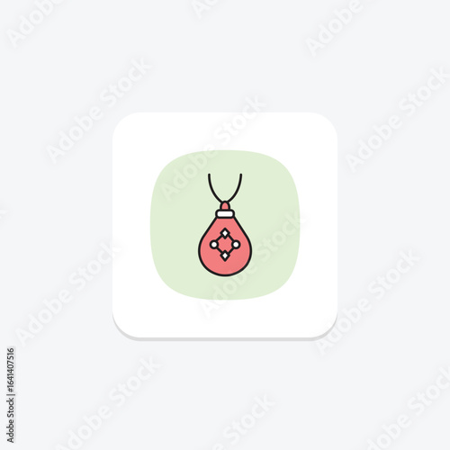 Labradorite Pendant, vector, pixel perfect, illustrator file
