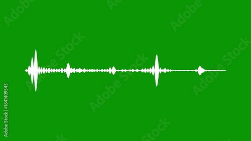 audio spectrum animation, sound waves loop animation, Music Sound wave animation Green background, audio waveform or Audio spectrum 4k video