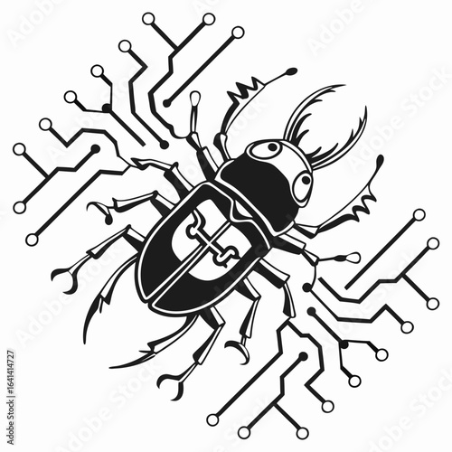 vector illustration of a wasp