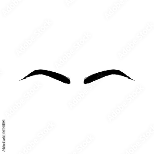 Cartoon eyebrows. Eyebrow makeup template. Vector illustration