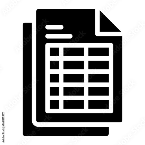 spreadsheet glyph icon