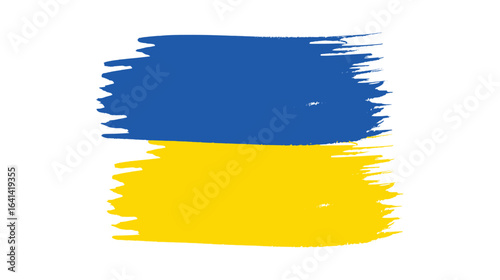 Ukrainian national flag in grunge style