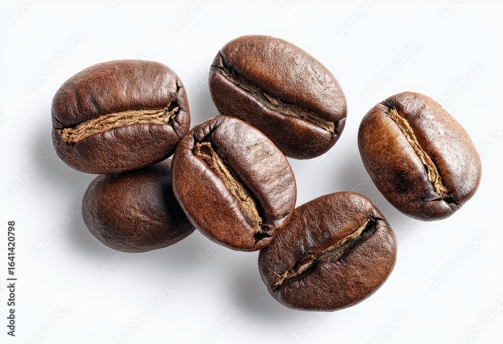 custom made wallpaper toronto digitalRoasted coffee beans arranged on a white background