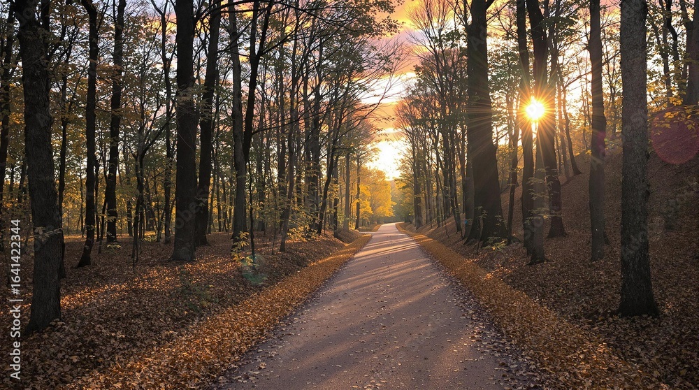 Obraz premium Golden Mist in Autumn Forest