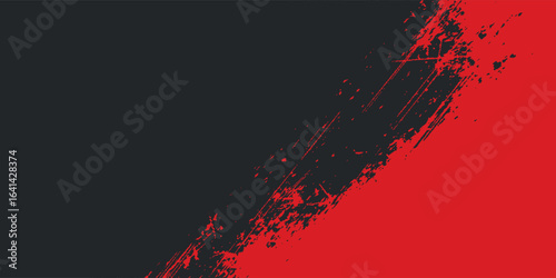 Background, contrast red and black color abstract template for business design. Technology style. You can use it for advertising, sports posters, templates, business presentations. Vector illustration