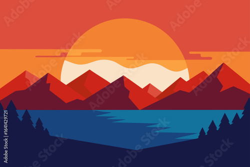 mountain landscape with mountains