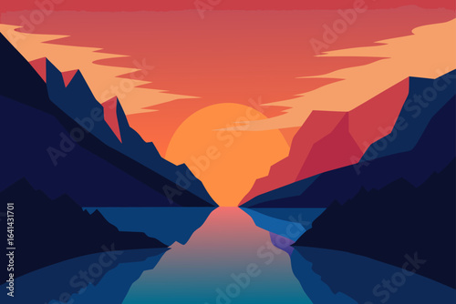 sunrise in mountains
