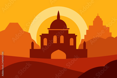 taj mahal silhouette