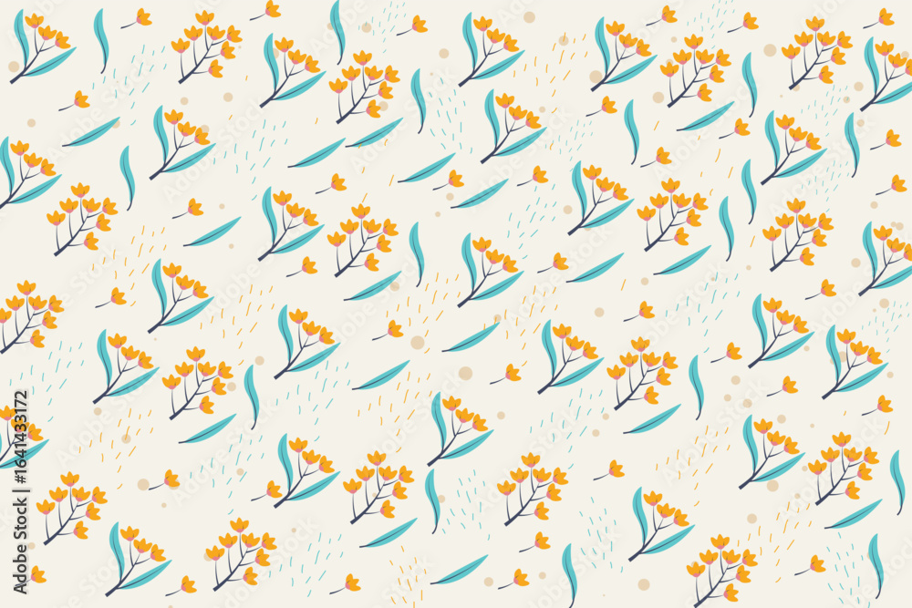 Fototapeta premium Elegant floral pattern background design