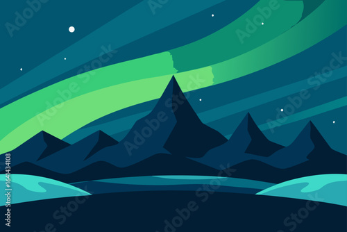 winter landscape vector illustration