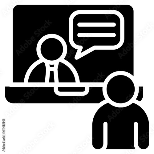 Virtual Meeting glphy icon