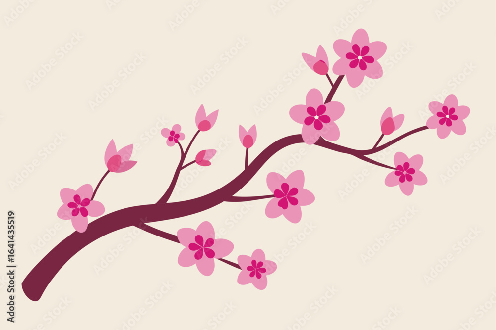 Naklejka premium cherry blossom branch