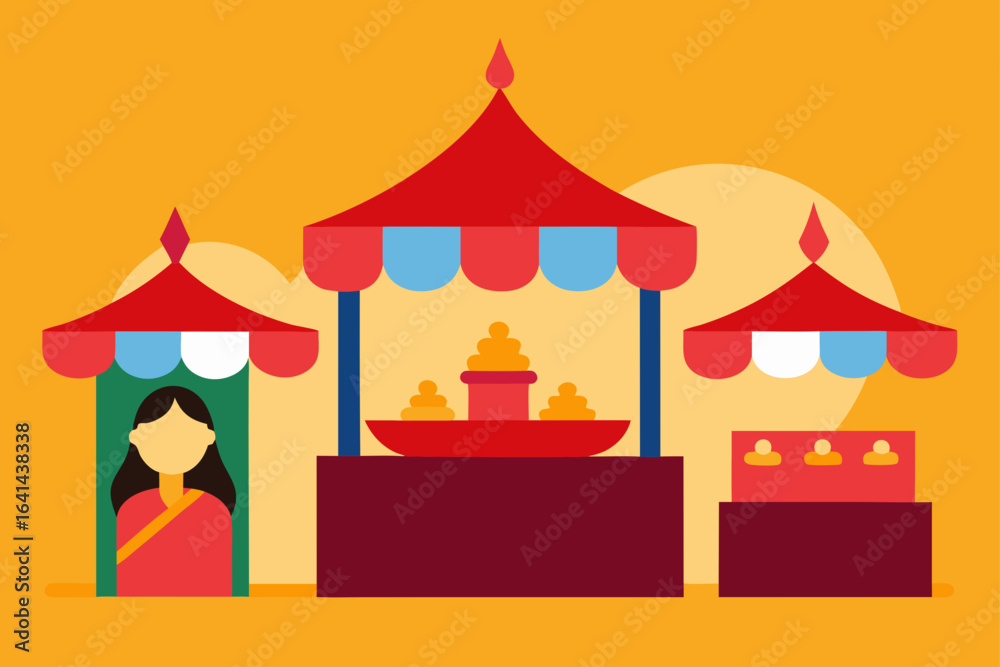 Obraz premium vector illustration of a carnival