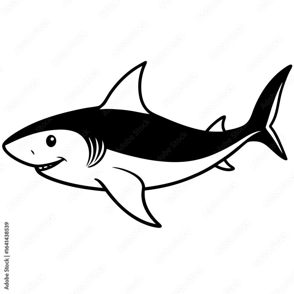 Obraz premium shark vector illustration