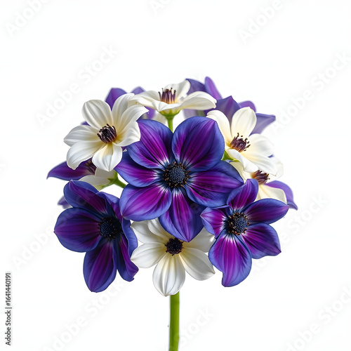 blue and white flowers