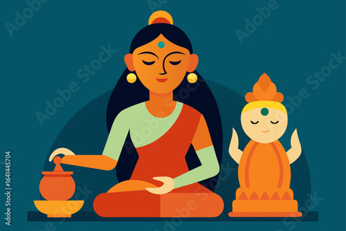 vector illustration of yoga