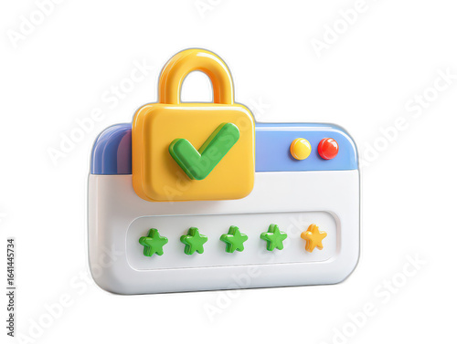 Secure Website Rating: 3D Cartoon Style