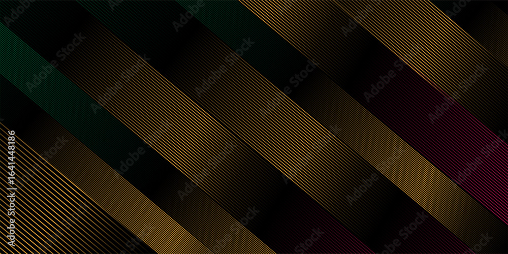 Obraz premium abstract black and gold are light with white the gradient is the surface with templates metal texture soft lines tech diagonal background gold dark sleek clean modern.