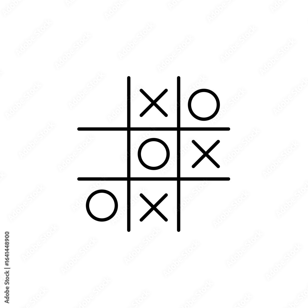Hand drawn tic tac toe game. Vector illustration Hand drawn tic tac toe game. Vector illustration