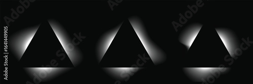 Set of triangle illuminate light frames